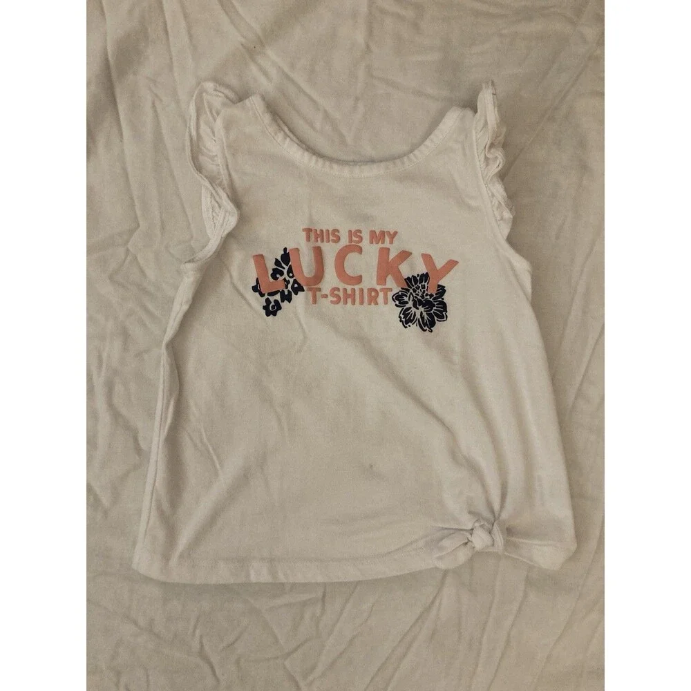 Size 5 The Original Lucky Brand girl clothes - 1 piece T shirt | Text theme